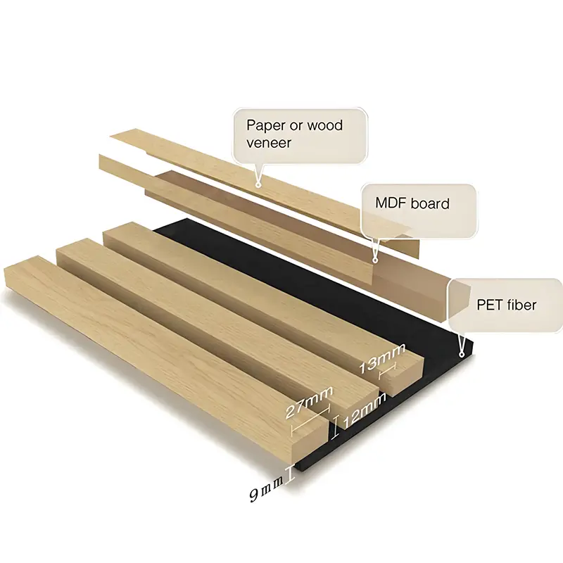 ກໍາແພງ Slat Acoustic Slat